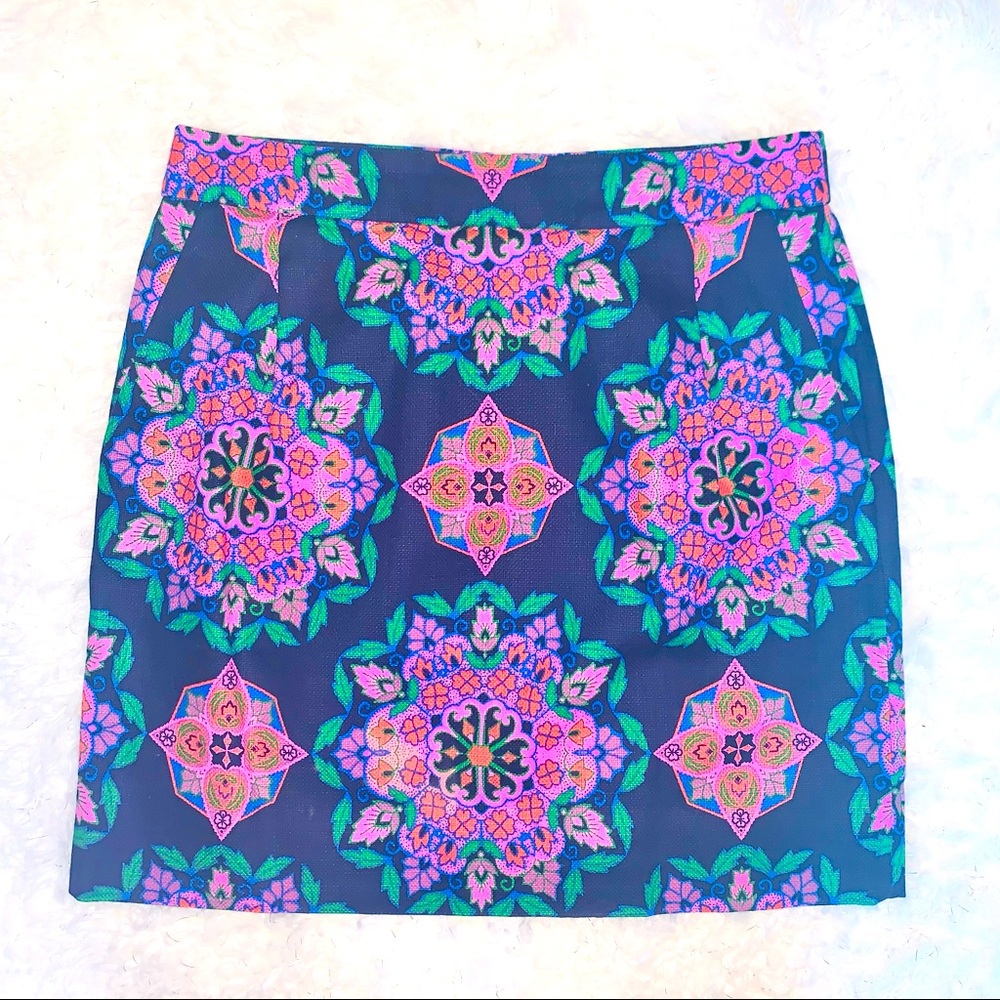 J Crew Mandala Basket Weave Skirt